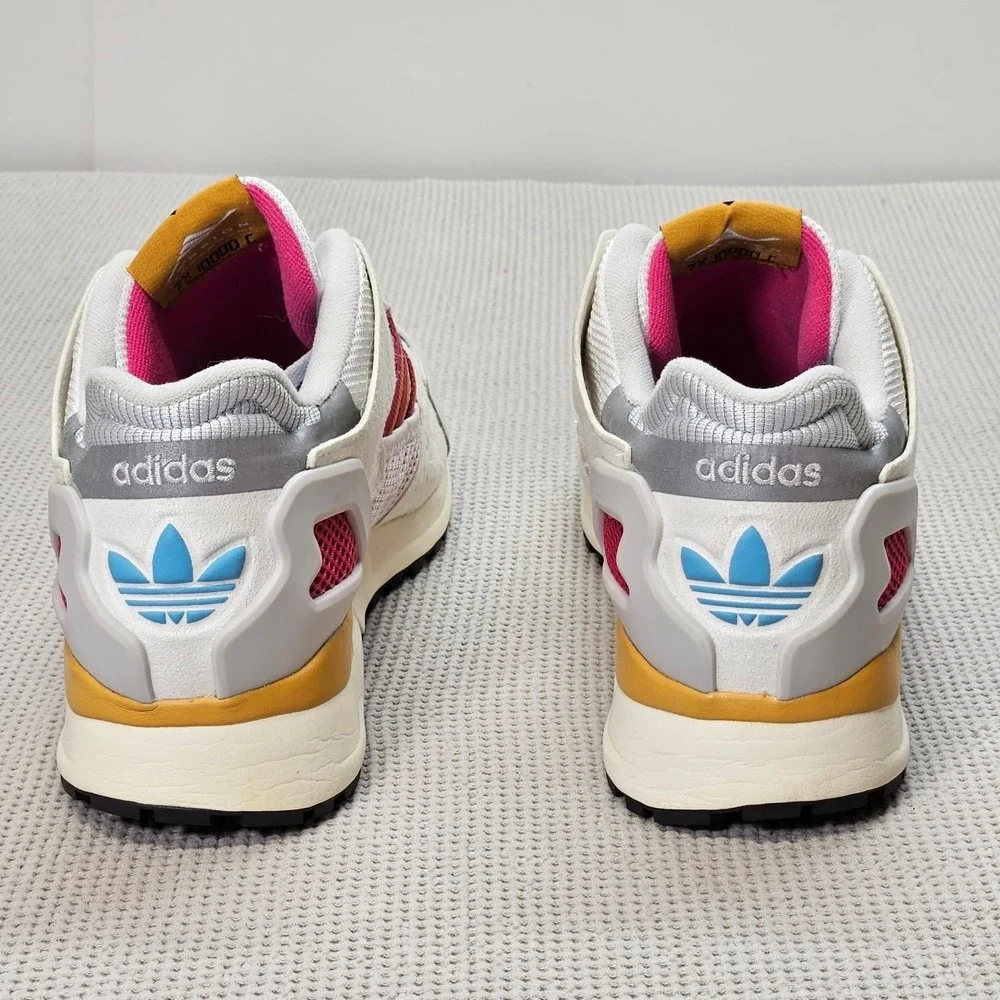 Adidas ZX‎ 10000 C Mens White Multi Color Retro Running Shoes FX6978 US Size 9.5
